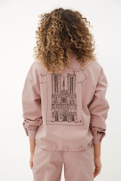 Брюки, куртка Kod:127 2028 т.пудра - фото 2