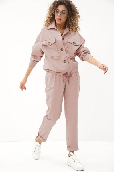 Брюки, куртка Kod:127 2028 т.пудра - фото 1