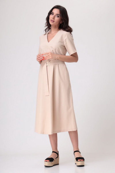 Льняное платье с карманами и поясом на каждый день THE NAME 2205 - фото 8