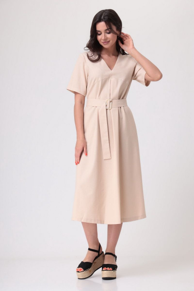 Льняное платье с карманами и поясом на каждый день THE NAME 2205 - фото 7