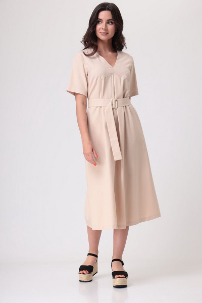 Льняное платье с карманами и поясом на каждый день THE NAME 2205 - фото 1