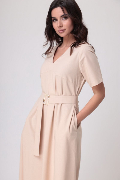 Льняное платье с карманами и поясом на каждый день THE NAME 2205 - фото 3