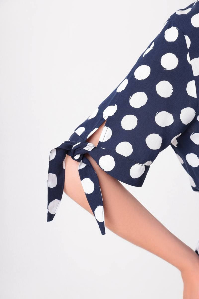 Платье Swallow 567 темно-синий_в_белый_горох - фото 8