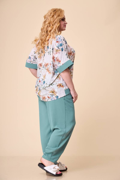 Блуза, брюки TrikoTex Stil Л1915 васаби - фото 3