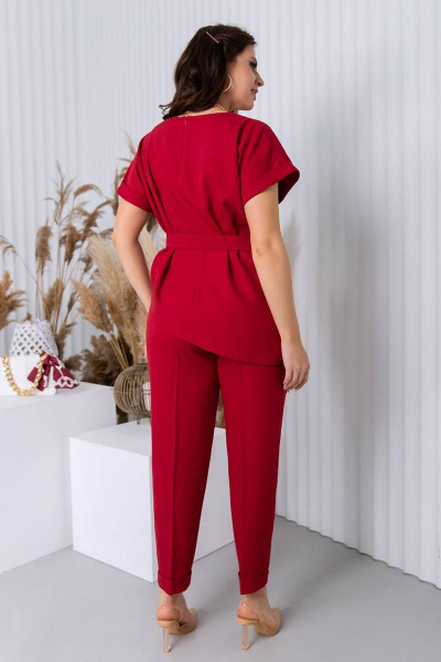 Блуза, брюки Daloria 9095 темно-красный - фото 2