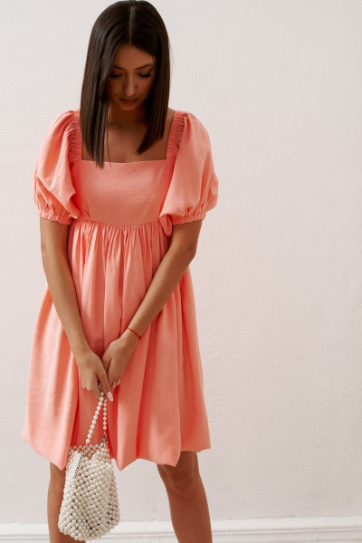 Платье полуприлегающего силуэта с легкой тканью и резинкой ANNETE A3187 - фото 1