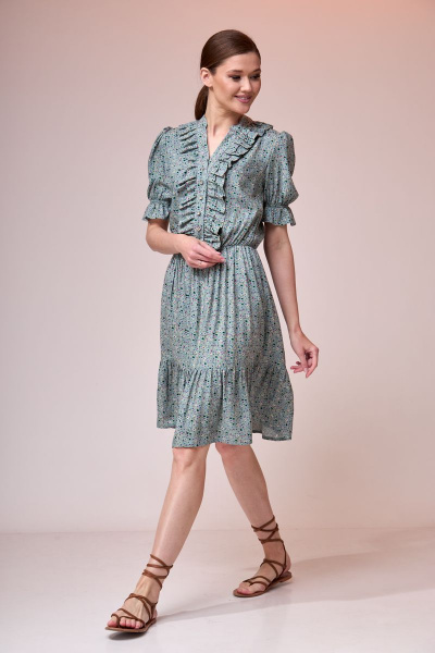 Летнее платье А-силуэта из струящейся ткани Ларс Стиль 712 - фото 2