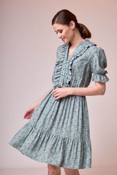 Летнее платье А-силуэта из струящейся ткани Ларс Стиль 712 - фото 3