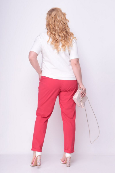 Брюки, майка Michel chic 1301 белый-розовый - фото 6