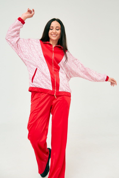 Брюки из хлопка и трикотажа с резинкой и шнурком Art Ribbon M5064 - фото 3