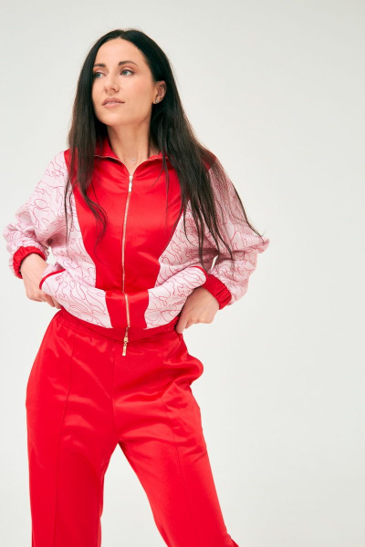 Брюки из хлопка и трикотажа с резинкой и шнурком Art Ribbon M5064 - фото 2