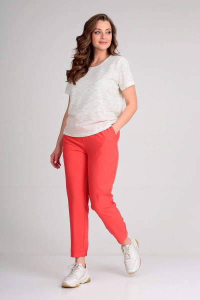 Брюки, жакет, майка Liona Style 755 яркий_коралл - фото 4