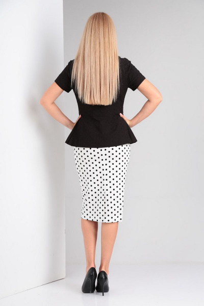 Жакет, юбка Gamma Gracia 278 черный-белый - фото 5