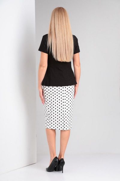 Жакет, юбка Gamma Gracia 278 черный-белый - фото 4