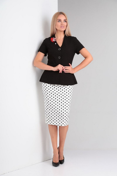 Жакет, юбка Gamma Gracia 278 черный-белый - фото 2