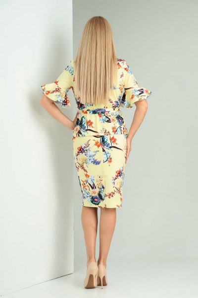 Жакет, топ, юбка Gamma Gracia 545-а желтый-синие-цветы - фото 4