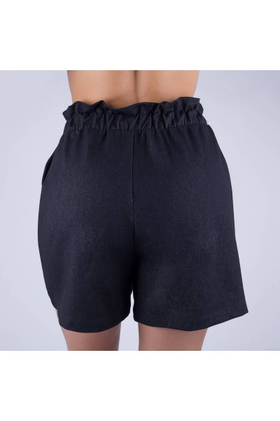 Летние женские шорты из трикотажа джинсового стиля Verally 473-1 черный - фото 2