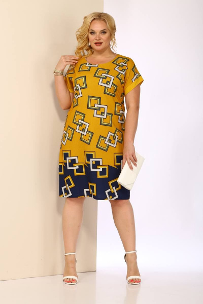 Платье Shetti 4034 горчица - фото 1