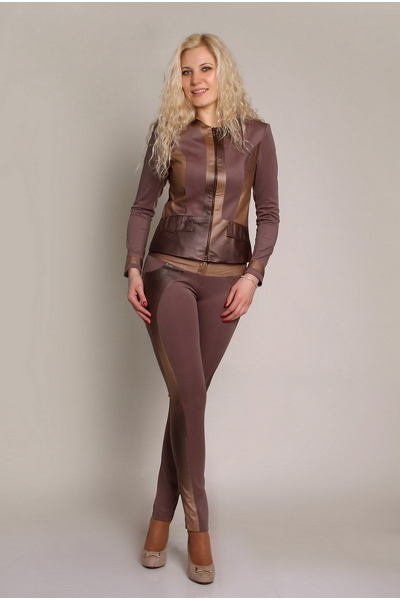 Костюм брюки и жакет круглый год с отложным воротником Irena Star 219A - фото 1