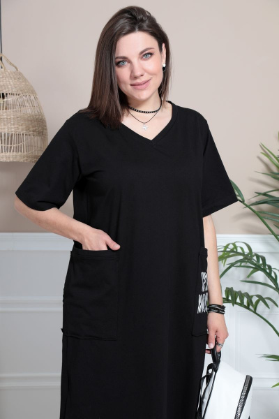 Платье BegiModa 1014 чёрный - фото 4