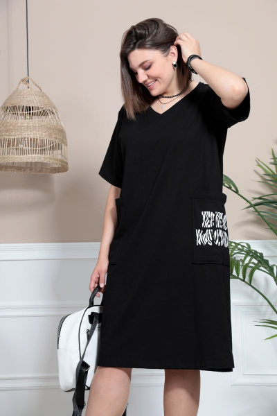 Платье BegiModa 1014 чёрный - фото 3
