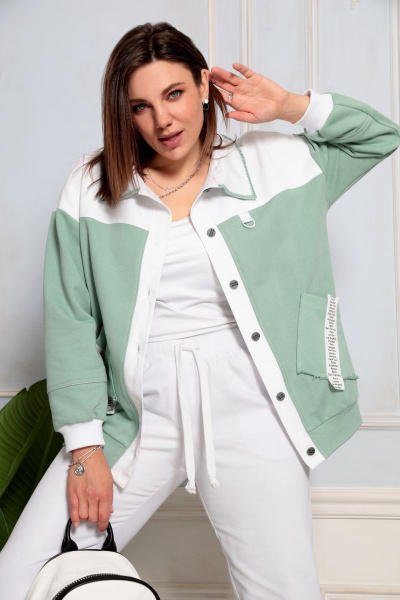 Бомбер BegiModa 2006 шалфей - фото 4