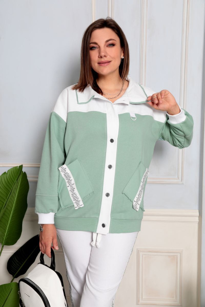 Бомбер BegiModa 2006 шалфей - фото 2