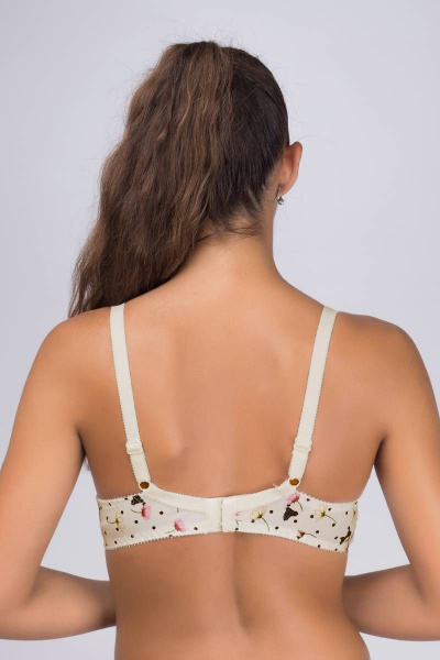 Бюстгальтер на каждый день из кружева и трикотажа белый Verally 274-4 нежность - фото 3