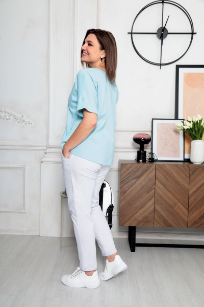 Блуза BegiModa 4042 голубой - фото 5