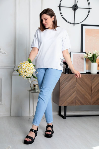 Брюки BegiModa 6017 голубой - фото 3