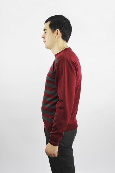 Джемпер прямой силуэт вязаный трикотажный Полесье С5049-21 1С1119-Д43 170,176 сангрия - фото 3