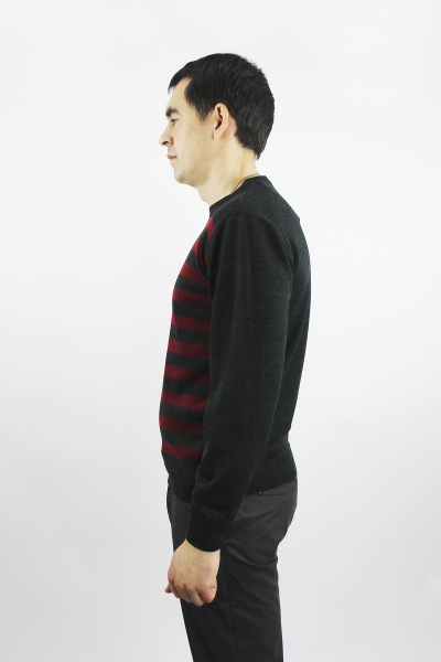 Джемпер прямой силуэт вязаный трикотажный Полесье С5049-21 1С1120-Д43 170,176 т.антрацит - фото 3