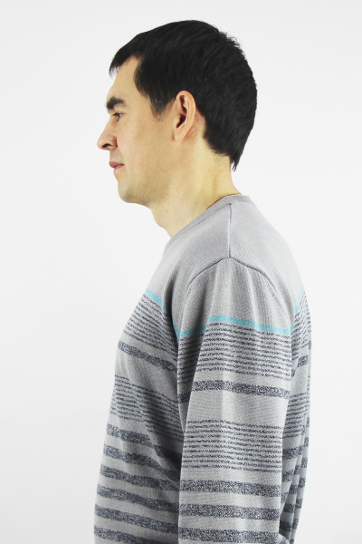 Джемпер второй слой одежды прямой силуэт из хлопка Полесье С5675-20 1С1033-Д43 182,188 серый - фото 2