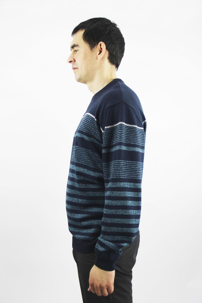 Джемпер второй слой одежды прямой силуэт из хлопка Полесье С5675-20 1С1033-Д43 182,188 синий - фото 2