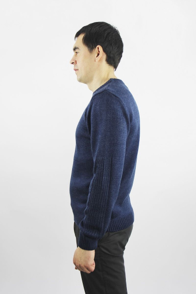 Джемпер прямой силуэт вязаный трикотаж на каждый день Полесье С5696-21 1С8724-Д43 170,176 т.джинсовый - фото 3