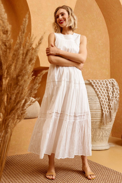 Платье Lokka 979 белый - фото 6
