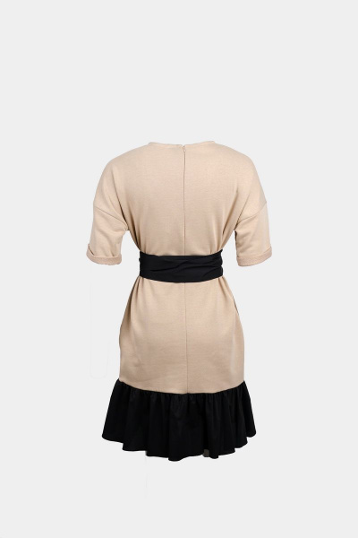 Нарядное платье из трикотажа в бежевом цвете BURVIN 8363-81 1 - фото 2