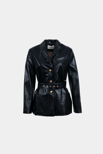 Жакет экокожа черный нарядный для особых случаев BURVIN 8380-71 1 - фото 1
