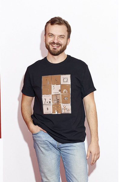 Майка нарядная черная из трикотажа и хлопка BURVIN 8396-78 1 - фото 1