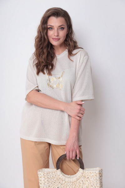 Брюки, майка Michel chic 1230 бежевый - фото 2