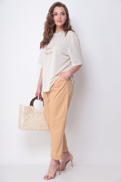 Брюки, майка Michel chic 1230 бежевый - фото 6