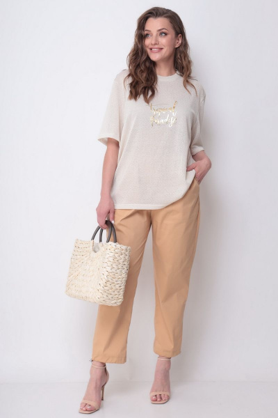 Брюки, майка Michel chic 1230 бежевый - фото 5