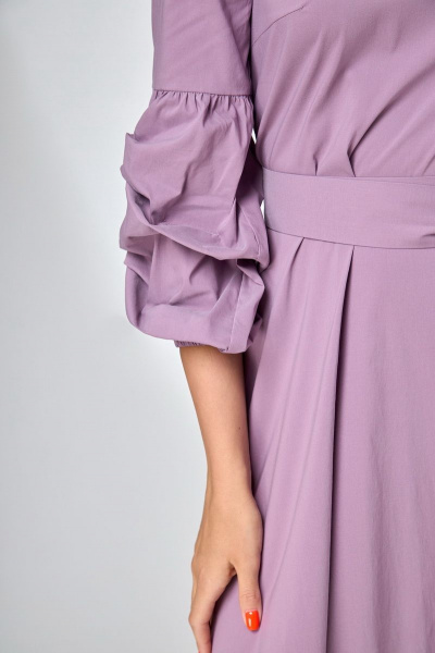 Полуприлегающее платье из хлопка с нагрудными вытачками Angelina & Сompany 738 - фото 7