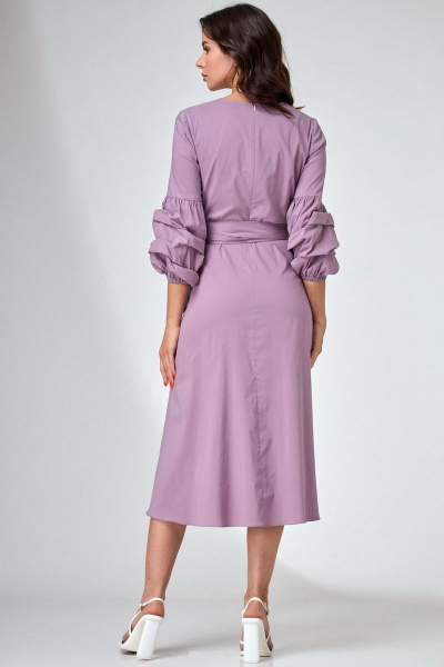 Полуприлегающее платье из хлопка с нагрудными вытачками Angelina & Сompany 738 - фото 6