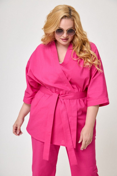 Ленский костюм с кимоно и брюками на резинке Anelli 1270 фуксия - фото 3