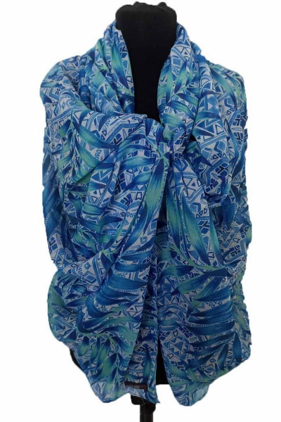 Голубое парео из текстиля, летний стиль, на каждый день TrendCorner 10-17-24-221 1344 - фото 1