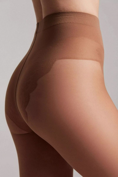 Бежевые корректирующие колготки из трикотажа с утягивающим эффектом CONTE Style_40_Natural - фото 2