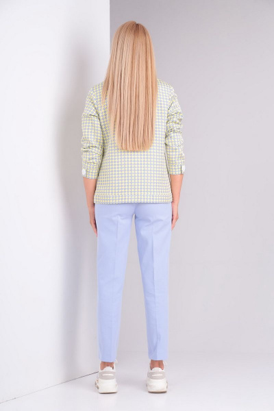 Брюки, жакет Gamma Gracia 447-а лаванда-желтый-голубой-цветок - фото 4
