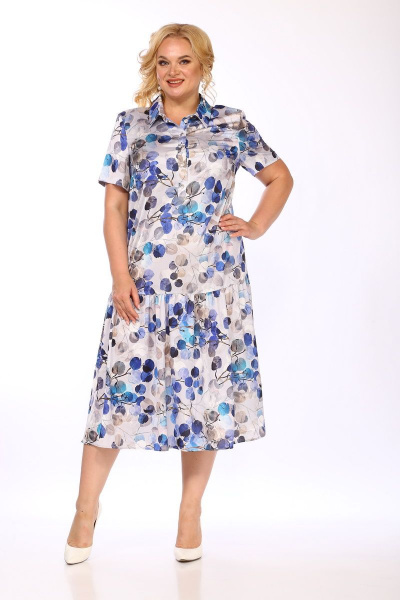 Платье с воланом, прямое, комфортное из приятной ткани Ga-Ta Style 2105/1 - фото 2