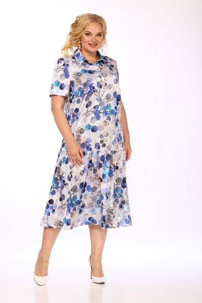 Платье с воланом, прямое, комфортное из приятной ткани Ga-Ta Style 2105/1 - фото 5